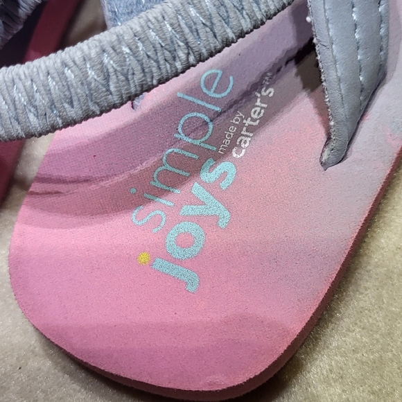 Simple Joys by Carter's Girls Kimmie Nora Jelly Sandal Set Of 2 Size 7 Toddlers - Picture 7 of 15